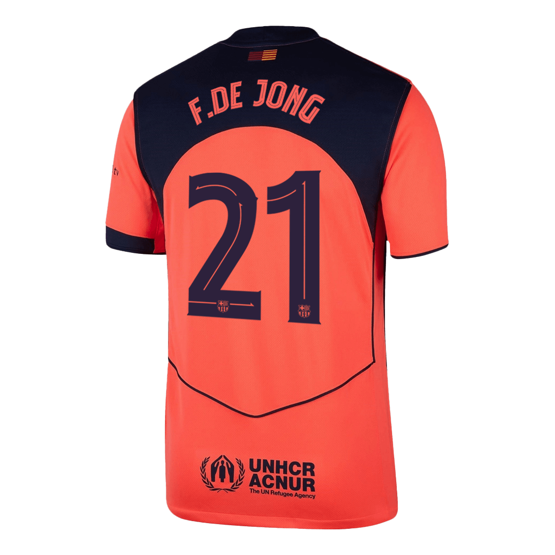 UCL Camiseta F.DE JONG #21 Barcelona 2025/26 Tercera Equipación - Versión Hincha