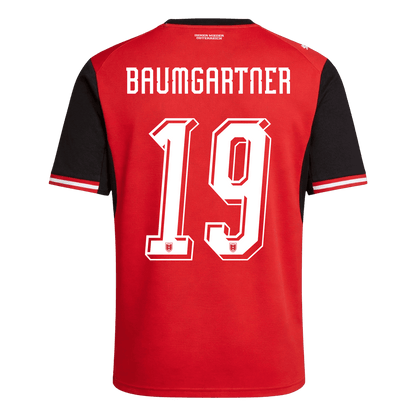 Camiseta BAUMGARTNER #19 Austria 2026 Primera Equipación Copa del Mundo - Versión Hincha