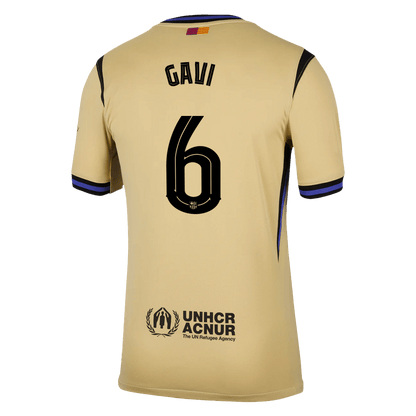 UCL Camiseta GAVI #6 Barcelona 2025/26 Segunda Equipación-Versión Hincha