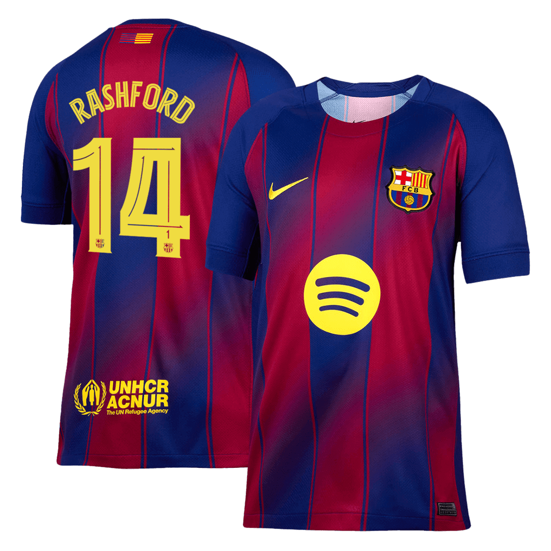 UCL Camiseta RASHFORD #14 Barcelona 2025/26 Primera Equipación-Versión Hincha