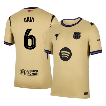 UCL Camiseta GAVI #6 Barcelona 2025/26 Segunda Equipación-Versión Hincha