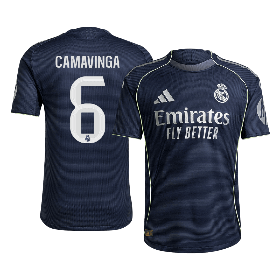 Camiseta Auténtica CAMAVINGA #6 Real Madrid 2025/26 Segunda Equipación -Versión Jugador