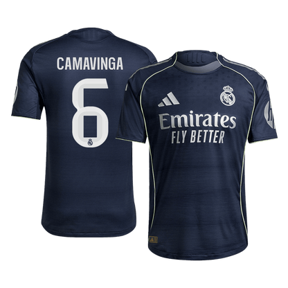 Camiseta Auténtica CAMAVINGA #6 Real Madrid 2025/26 Segunda Equipación -Versión Jugador