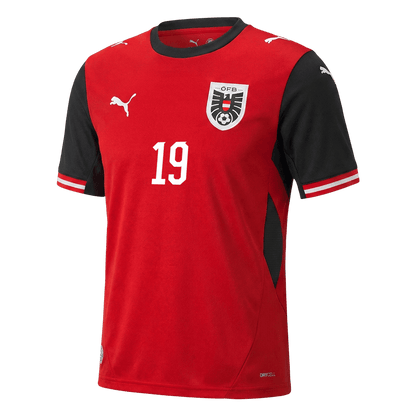 Camiseta BAUMGARTNER #19 Austria 2026 Primera Equipación Copa del Mundo - Versión Hincha