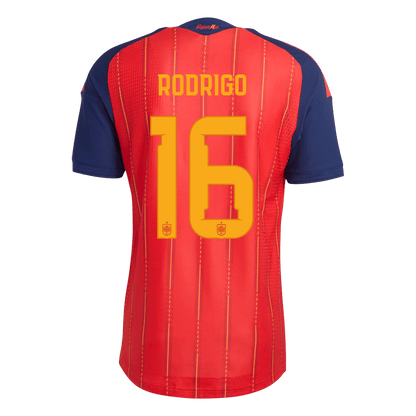 Camiseta Auténtica RODRIGO #16 Spain 2026 Primera Equipación Copa del Mundo -Versión Jugador