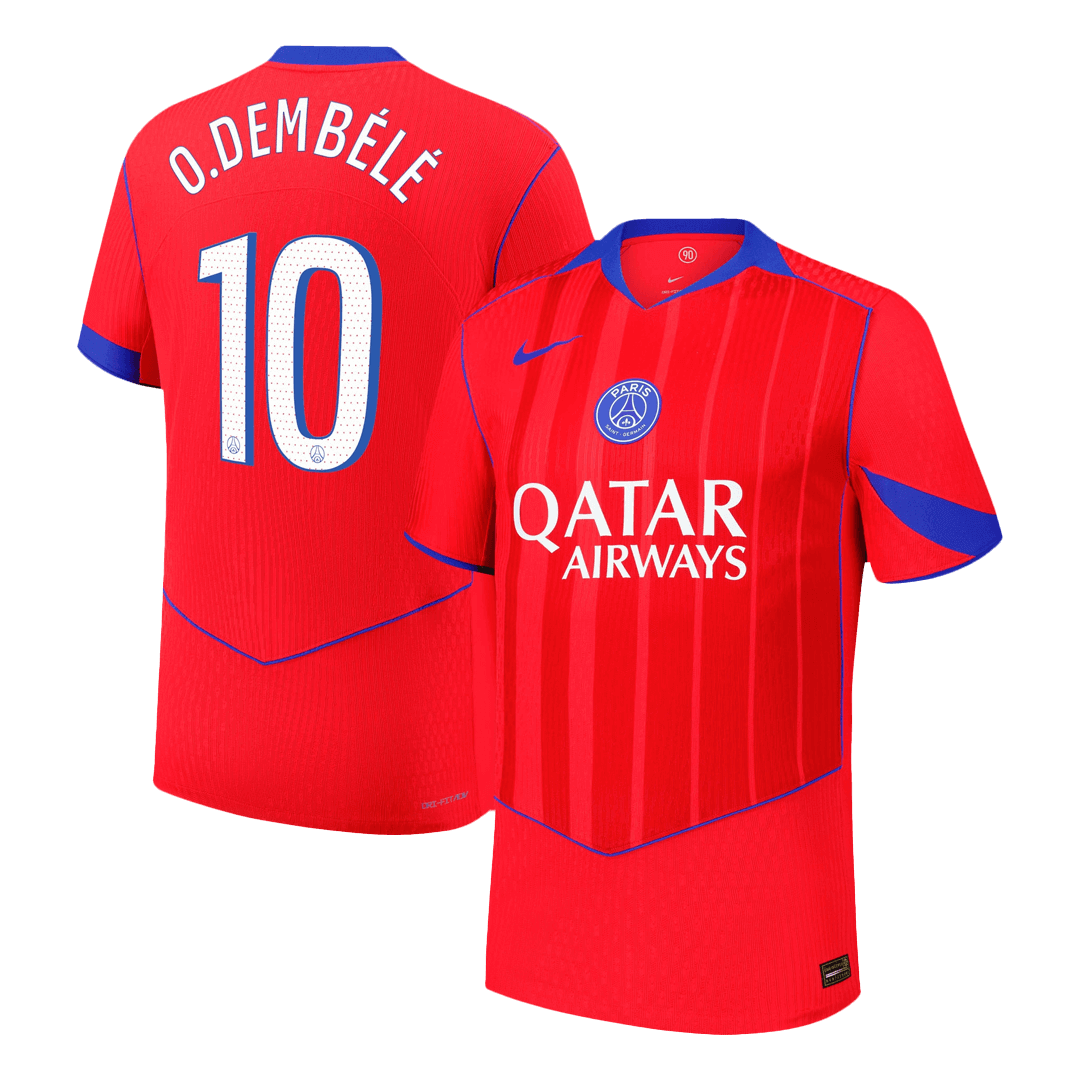 Camiseta Auténtica O.DEMBÉLÉ #10 PSG 2025/26 Tercera Equipación -Versión Jugador
