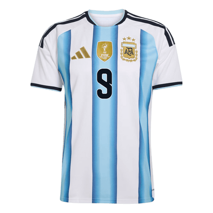 Camiseta J.ÁLVAREZ #9 Argentina 2026 Primera Equipación Copa del Mundo - Versión Hincha