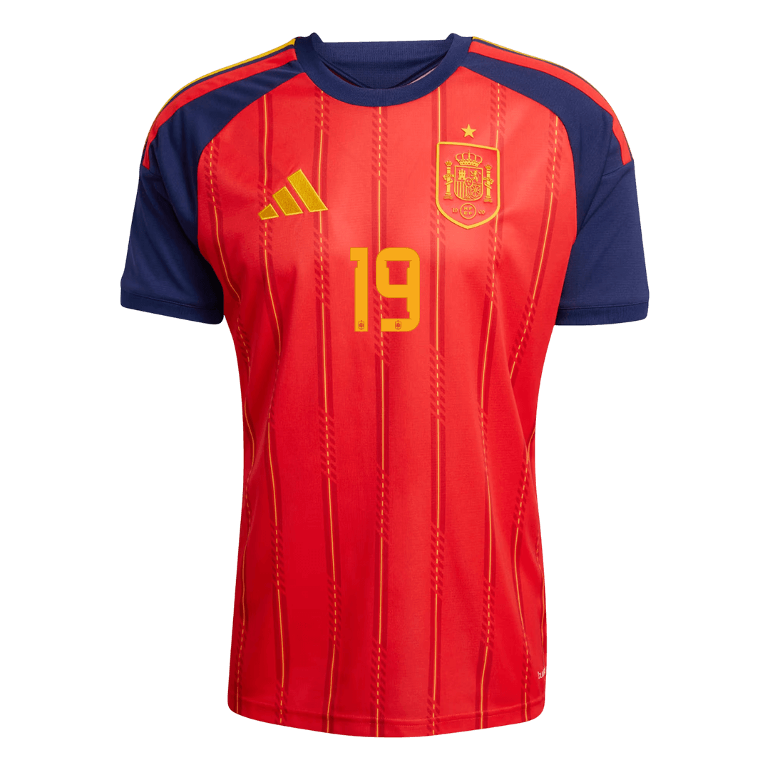 Calidad Premium Camiseta LAMINE YAMAL #19 Spain 2026 Primera Equipación Copa del Mundo -Versión Hincha