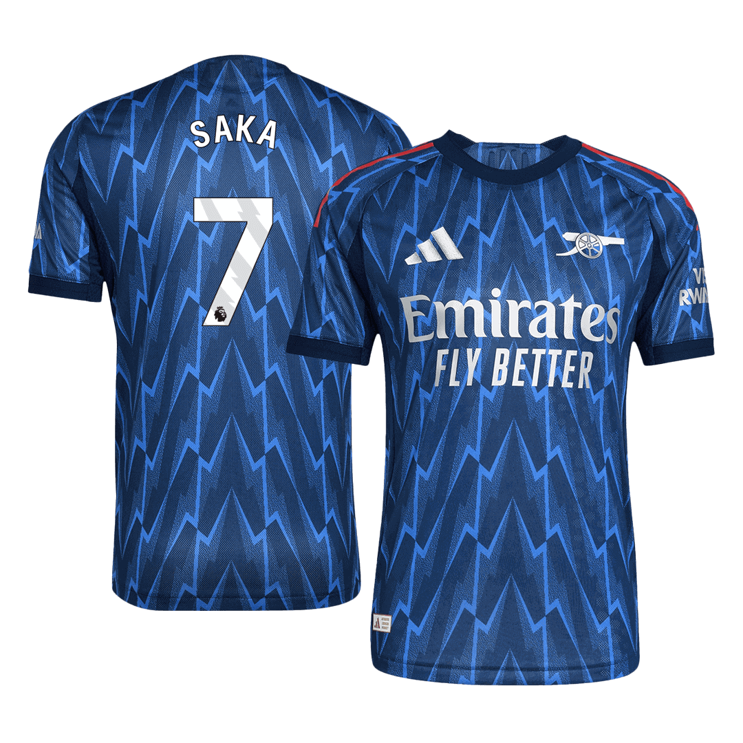 Camiseta Auténtica SAKA #7 Arsenal 2025/26 Segunda Equipación-Versión Jugador