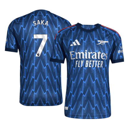 Camiseta Auténtica SAKA #7 Arsenal 2025/26 Segunda Equipación-Versión Jugador