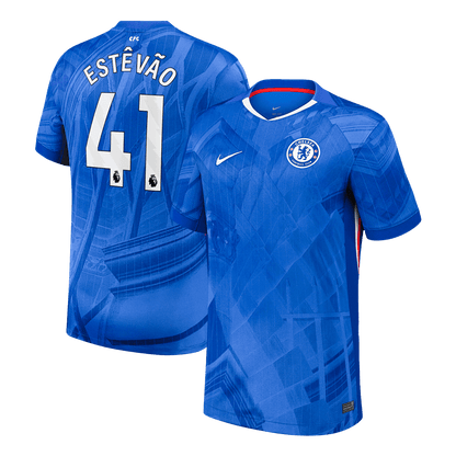 Calidad Premium Camiseta ESTÊVÃO #41 Chelsea 2025/26 Primera Equipación -Versión Hincha