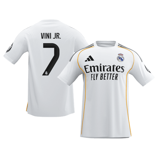 Calidad Premium Camiseta VINI JR. #7 Real Madrid 2025/26 Primera Equipación-Versión Hincha