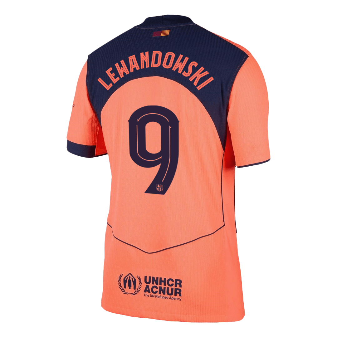 UCL Camiseta Auténtica LEWANDOWSKI #9 Barcelona 2025/26 Tercera Equipación -Versión Jugador-Camisetas Pasion Shop