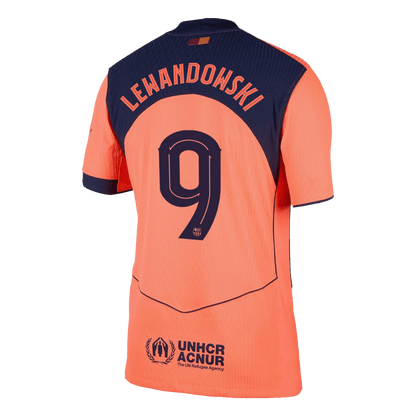 UCL Camiseta Auténtica LEWANDOWSKI #9 Barcelona 2025/26 Tercera Equipación -Versión Jugador-Camisetas Pasion Shop