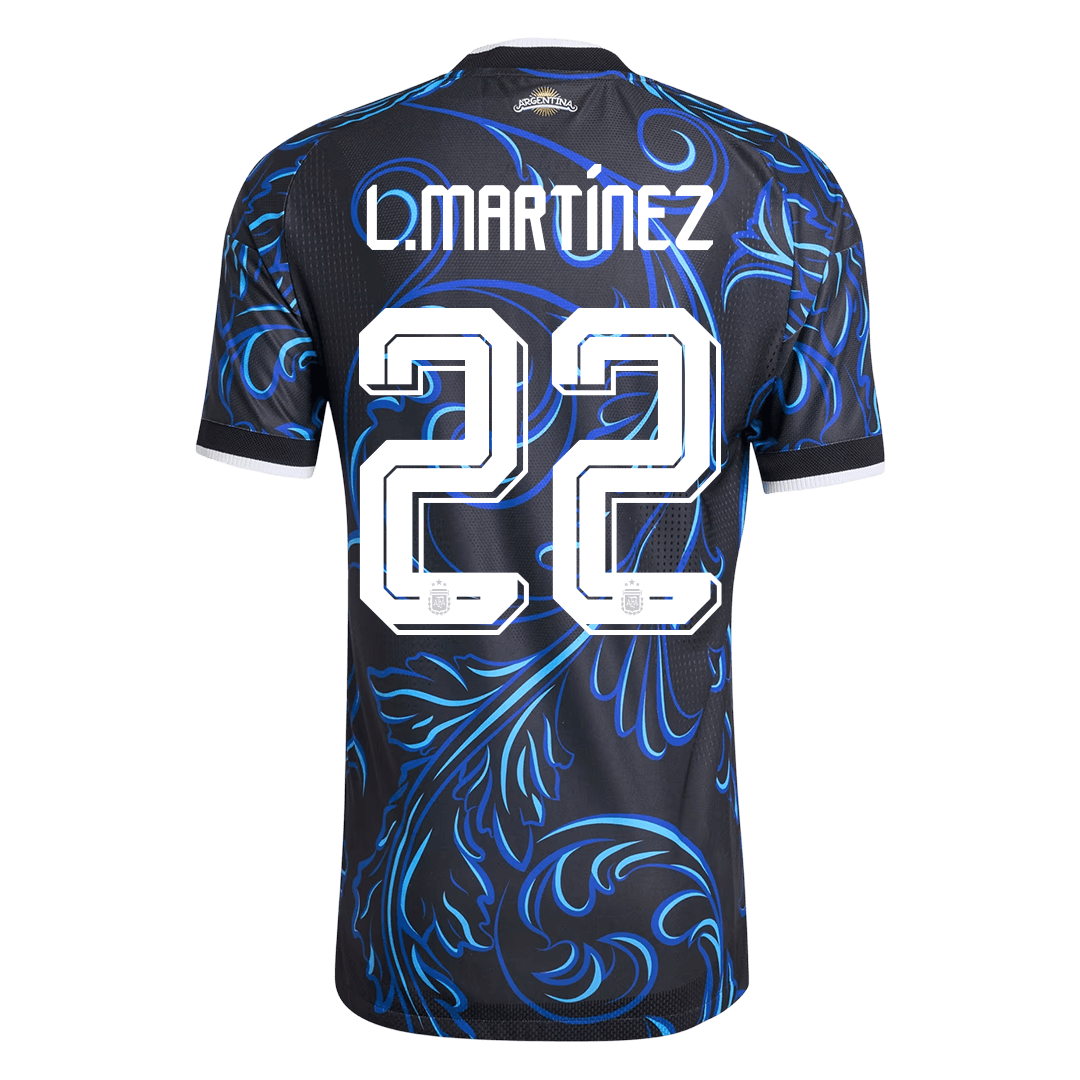 Camiseta Auténtica L. MARTÍNEZ #22 Argentina 2026 Segunda Equipación Copa del Mundo -Versión Jugador