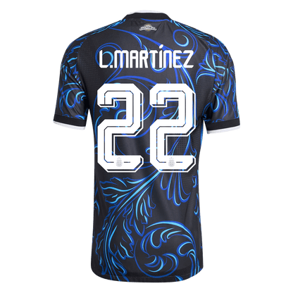 Camiseta Auténtica L. MARTÍNEZ #22 Argentina 2026 Segunda Equipación Copa del Mundo -Versión Jugador