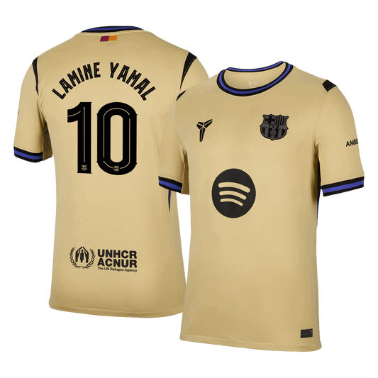 UCL Camiseta LAMINE YAMAL #10 Barcelona 2025/26 Segunda Equipación-Versión Hincha
