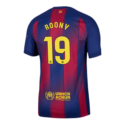 Camiseta Auténtica ROONY #19 Barcelona 2025/26 Primera Equipación-Versión Jugador-Camisetas Pasion Shop