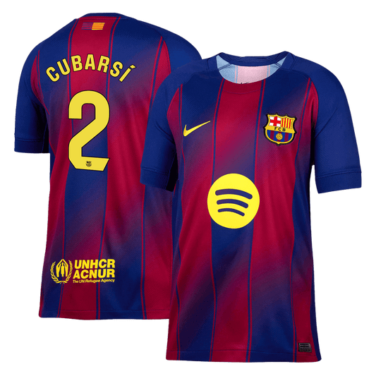 Camiseta CUBARSÍ #2 Barcelona 2025/26 Primera Equipación-Versión Hincha
