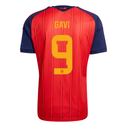 Calidad Premium Camiseta GAVI #9 Spain 2026 Primera Equipación Copa del Mundo -Versión Hincha