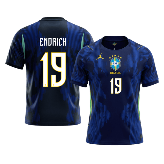 Camiseta ENDRICK #19 Brazil 2026 Segunda Equipación Copa del Mundo - Versión Hincha