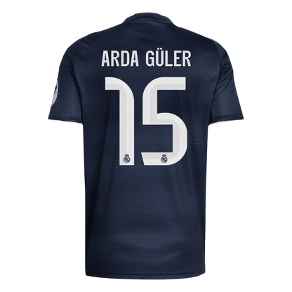 Calidad Premium Camiseta ARDA GÜLER #15 Real Madrid 2025/26 Segunda Equipación -Versión Hincha