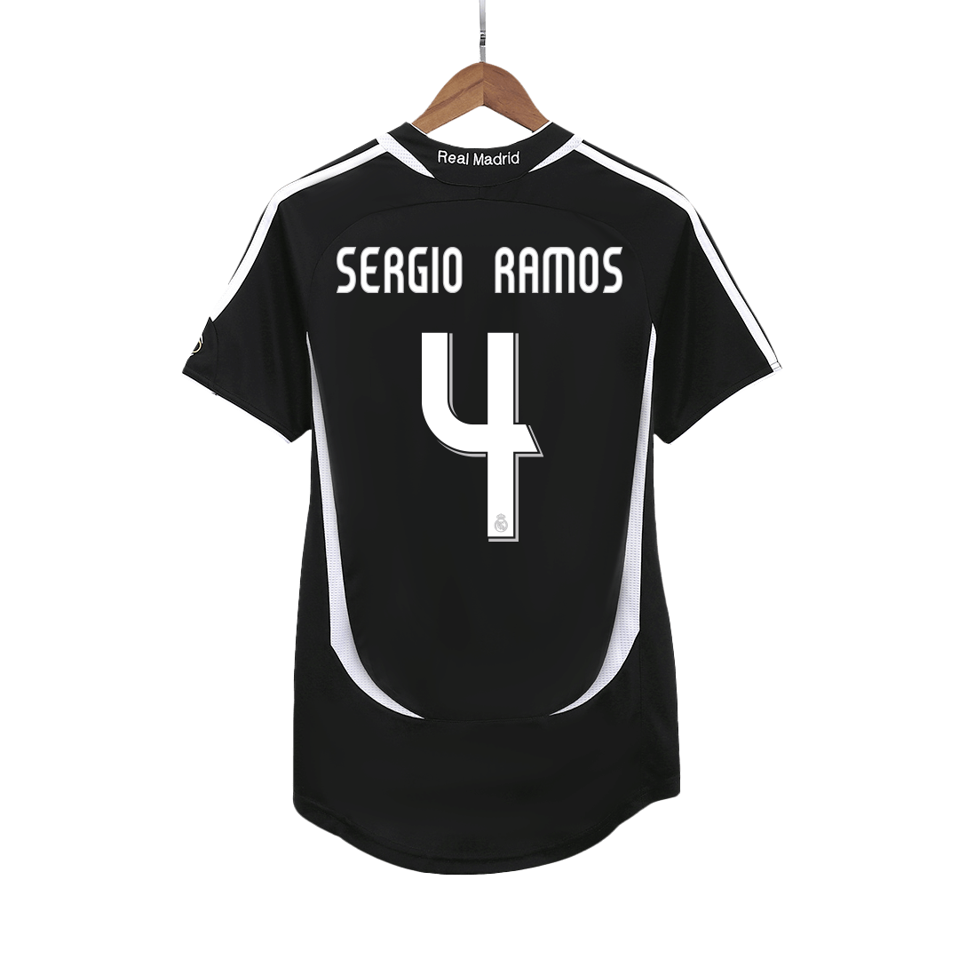 Retro 2006/07 SERGIO RAMOS #4 Real Madrid Segunda Equipación