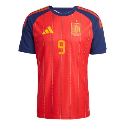 Camiseta Auténtica GAVI	 #9 Spain 2026 Primera Equipación Copa del Mundo -Versión Jugador