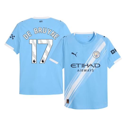 Camiseta Auténtica DE BRUYNE #17 Manchester City 2025/26 Primera Equipación-Versión Jugador
