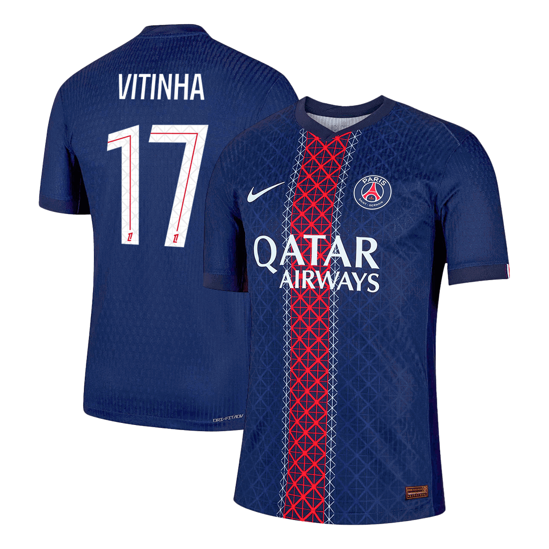 Camiseta Auténtica VITINHA #17 PSG 2025/26 Primera Equipación -Versión Jugador