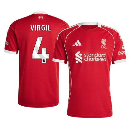 Camiseta VIRGIL #4 Liverpool 2025/26 Primera Equipación-Versión Hincha