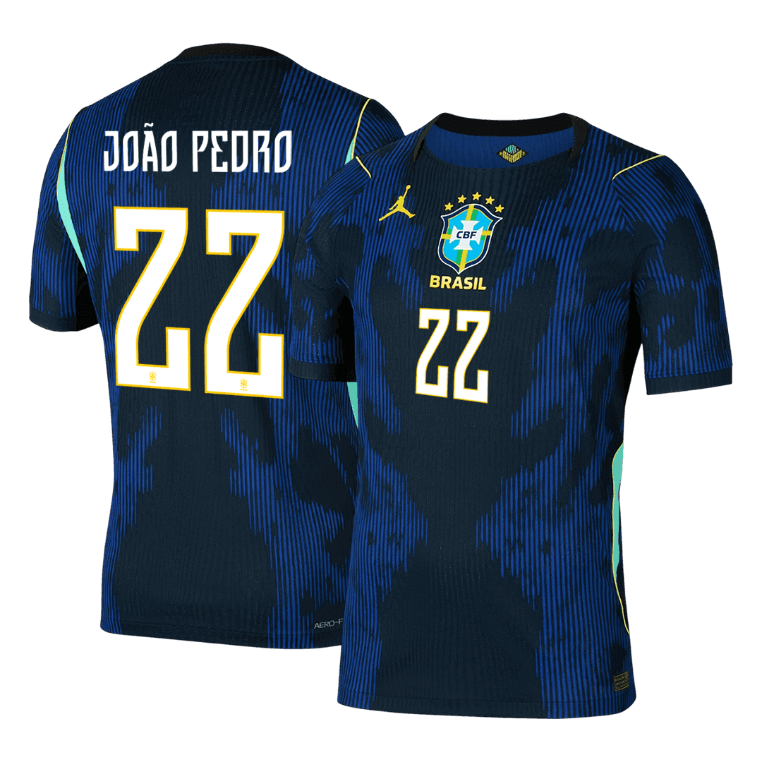 Camiseta Auténtica JOÃO PEDRO #22 Brazil 2026 Segunda Equipación Copa del Mundo -Versión Jugador