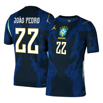 Camiseta Auténtica JOÃO PEDRO #22 Brazil 2026 Segunda Equipación Copa del Mundo -Versión Jugador