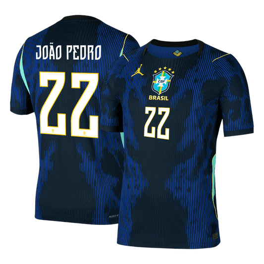 Camiseta Auténtica JOÃO PEDRO #22 Brazil 2026 Segunda Equipación Copa del Mundo -Versión Jugador