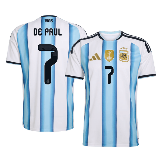 Calidad Premium Camiseta DE PAUL #7 Argentina 2026 Primera Equipación Copa del Mundo -Versión Hincha