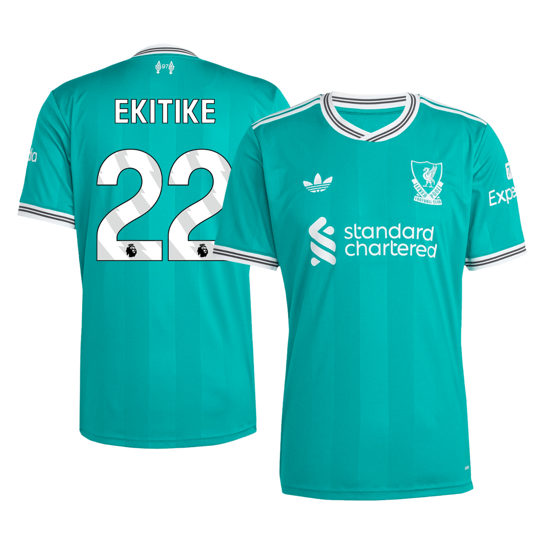 Camiseta EKITIKE #22 Liverpool 2025/26 Tercera Equipación - Versión Hincha