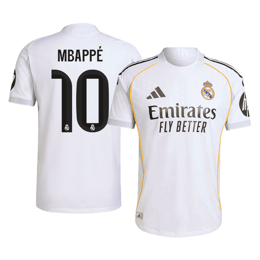 Camiseta Auténtica MBAPPÉ #10 Real Madrid 2025/26 Primera Equipación-Versión Jugador