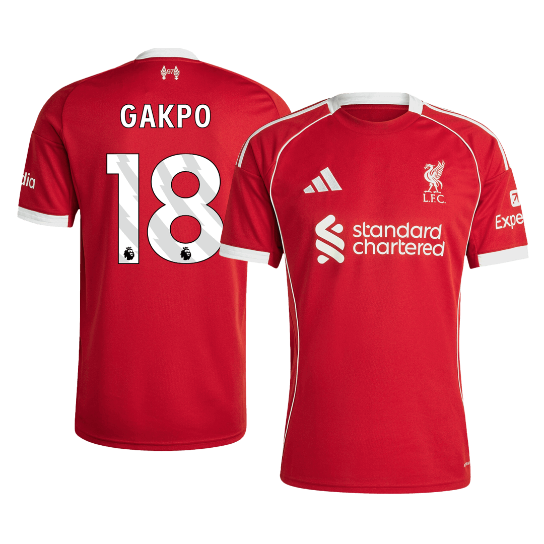 Camiseta GAKPO #18 Liverpool 2025/26 Primera Equipación - Versión Hincha