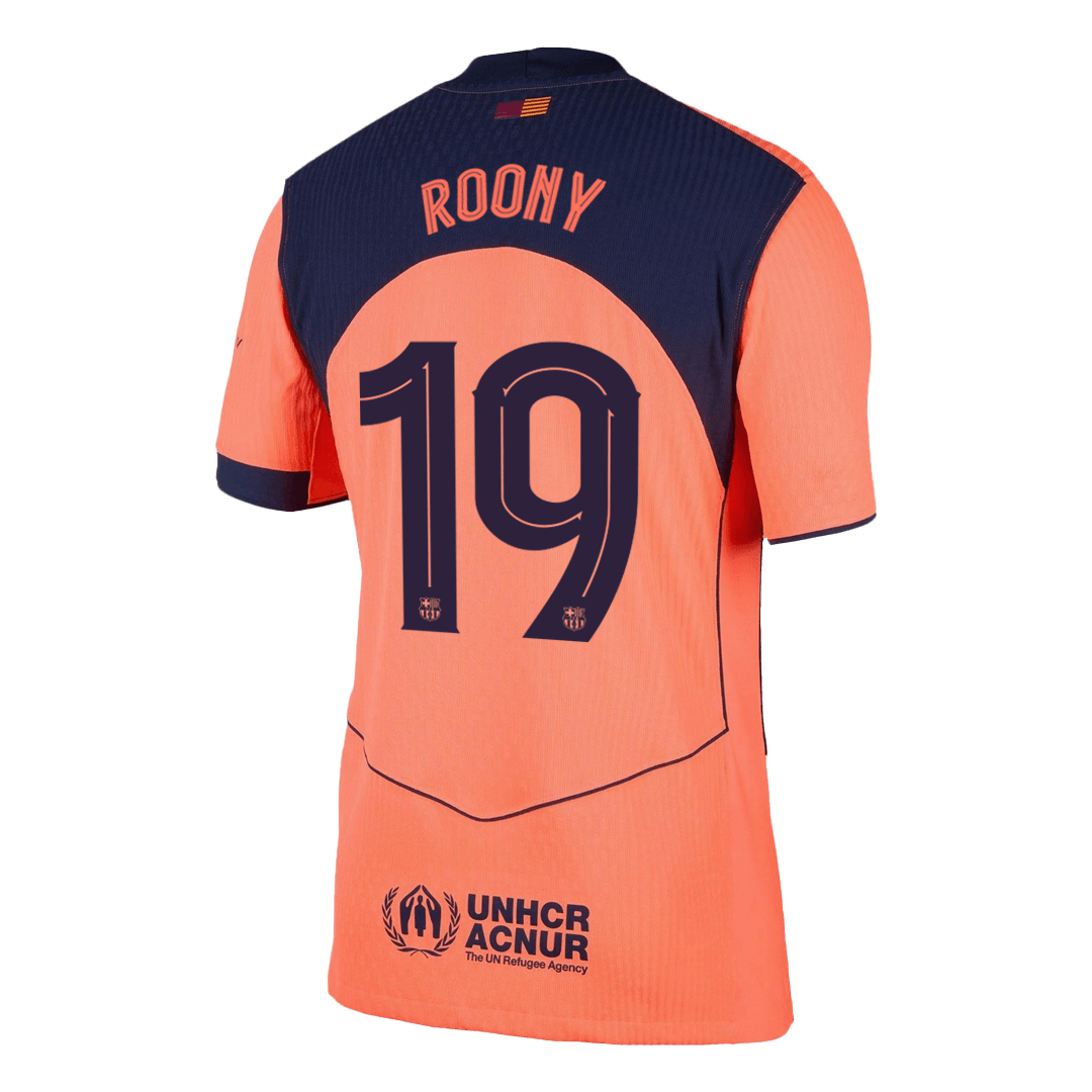 UCL Camiseta Auténtica ROONY #19 Barcelona 2025/26 Tercera Equipación -Versión Jugador-Camisetas Pasion Shop