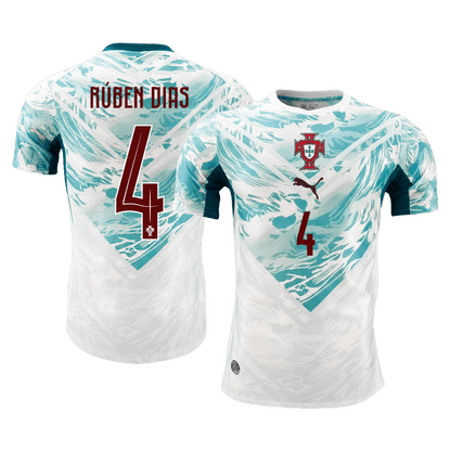 Camiseta Auténtica RÚBEN DIAS #4 Portugal 2026 Segunda Equipación Copa del Mundo -Versión Jugador