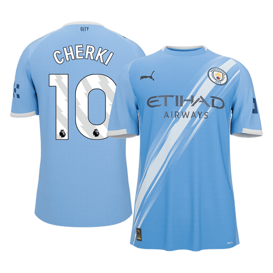 Calidad Premium Camiseta CHERKI #10 Manchester City 2025/26 Primera Equipación -Versión Hincha