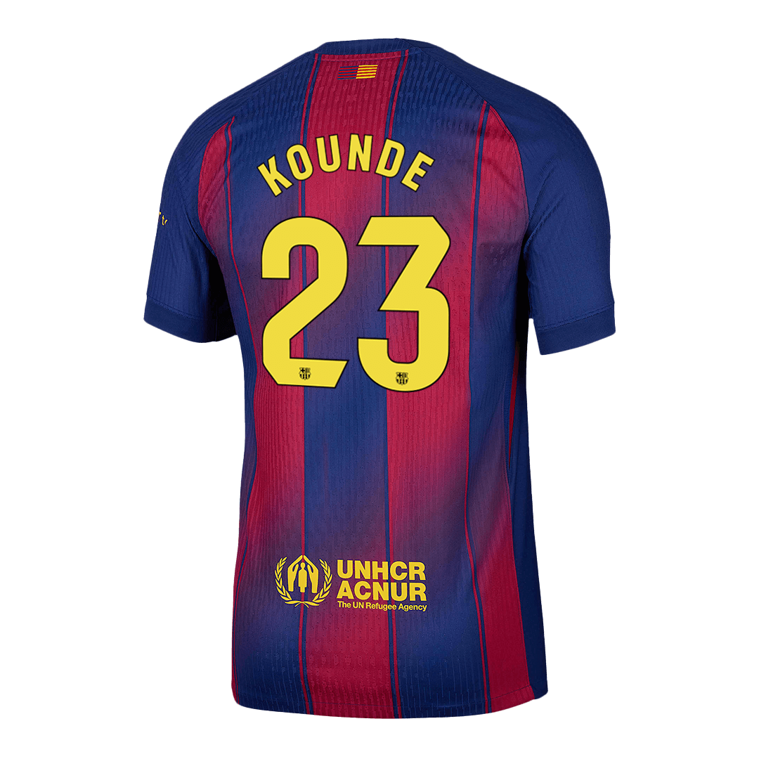 Camiseta Auténtica KOUNDE #23 Barcelona 2025/26 Primera Equipación -Versión Jugador