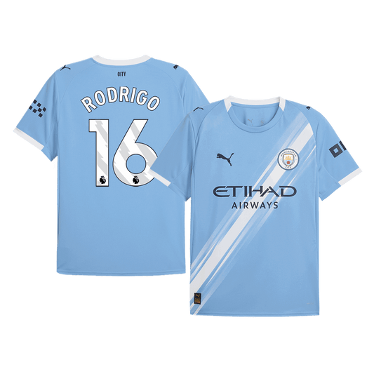 Camiseta RODRIGO #16 Manchester City 2025/26 Primera Equipación-Versión Hincha