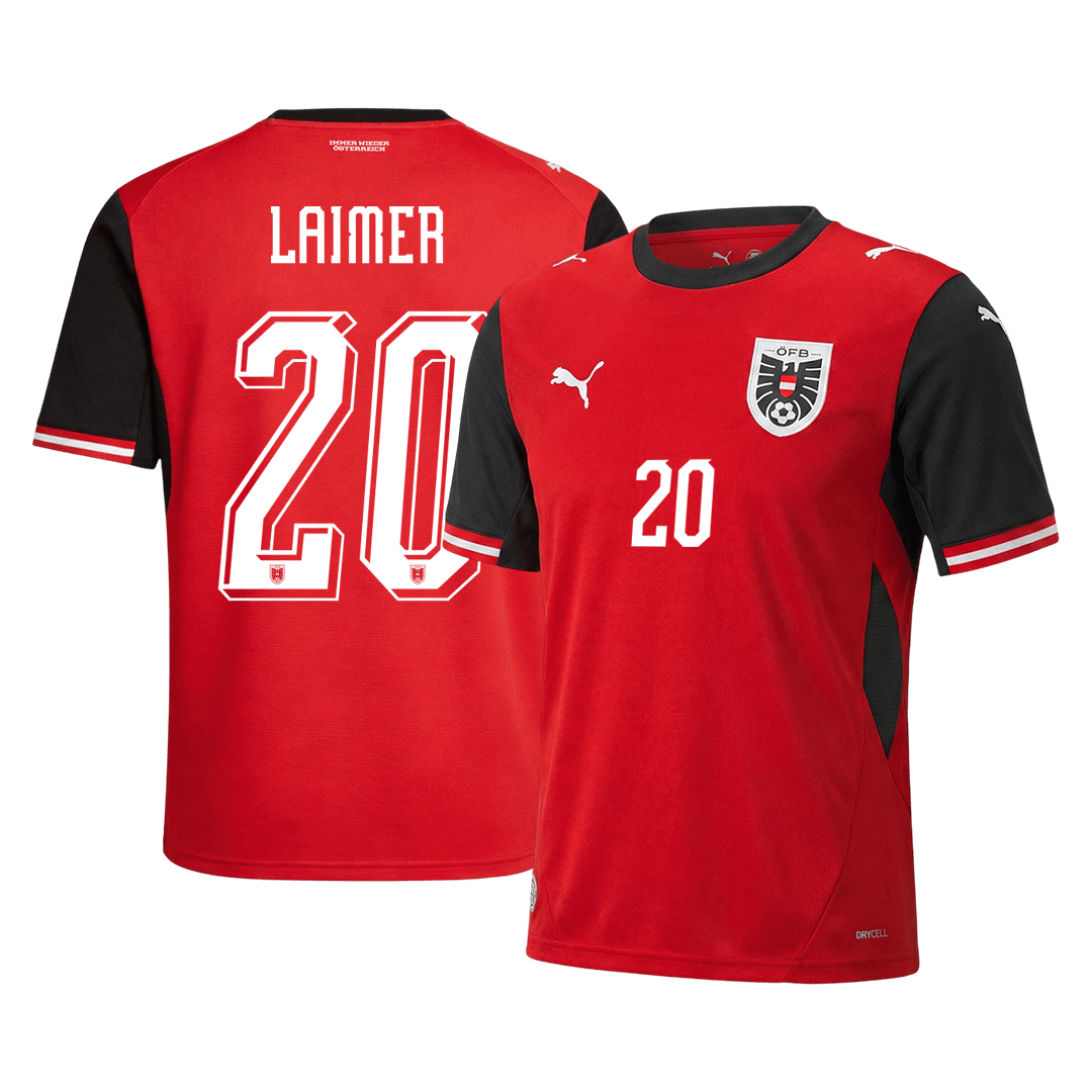 Camiseta LAIMER #20 Austria 2026 Primera Equipación Copa del Mundo - Versión Hincha