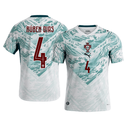 Camiseta RÚBEN DIAS #4 Portugal 2026 Segunda Equipación Copa del Mundo - Versión Hincha