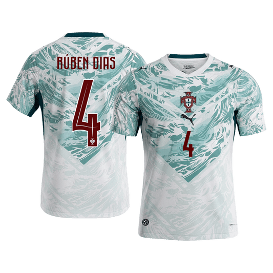 Camiseta RÚBEN DIAS #4 Portugal 2026 Segunda Equipación Copa del Mundo - Versión Hincha