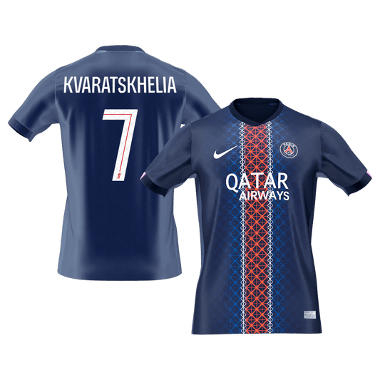 Calidad Premium Camiseta KVARATSKHELIA #7 PSG 2025/26 Primera Equipación-Versión Hincha