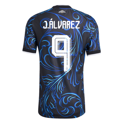 Camiseta Auténtica J. ÁLVAREZ #9 Argentina 2026 Segunda Equipación Copa del Mundo -Versión Jugador