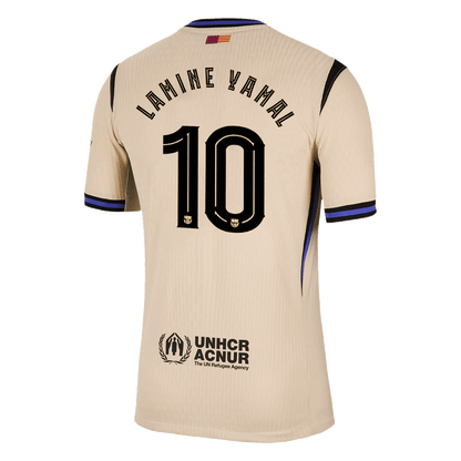 UCL Camiseta Auténtica LAMINE YAMAL #10 Barcelona 2025/26 Segunda Equipación-Versión Jugador