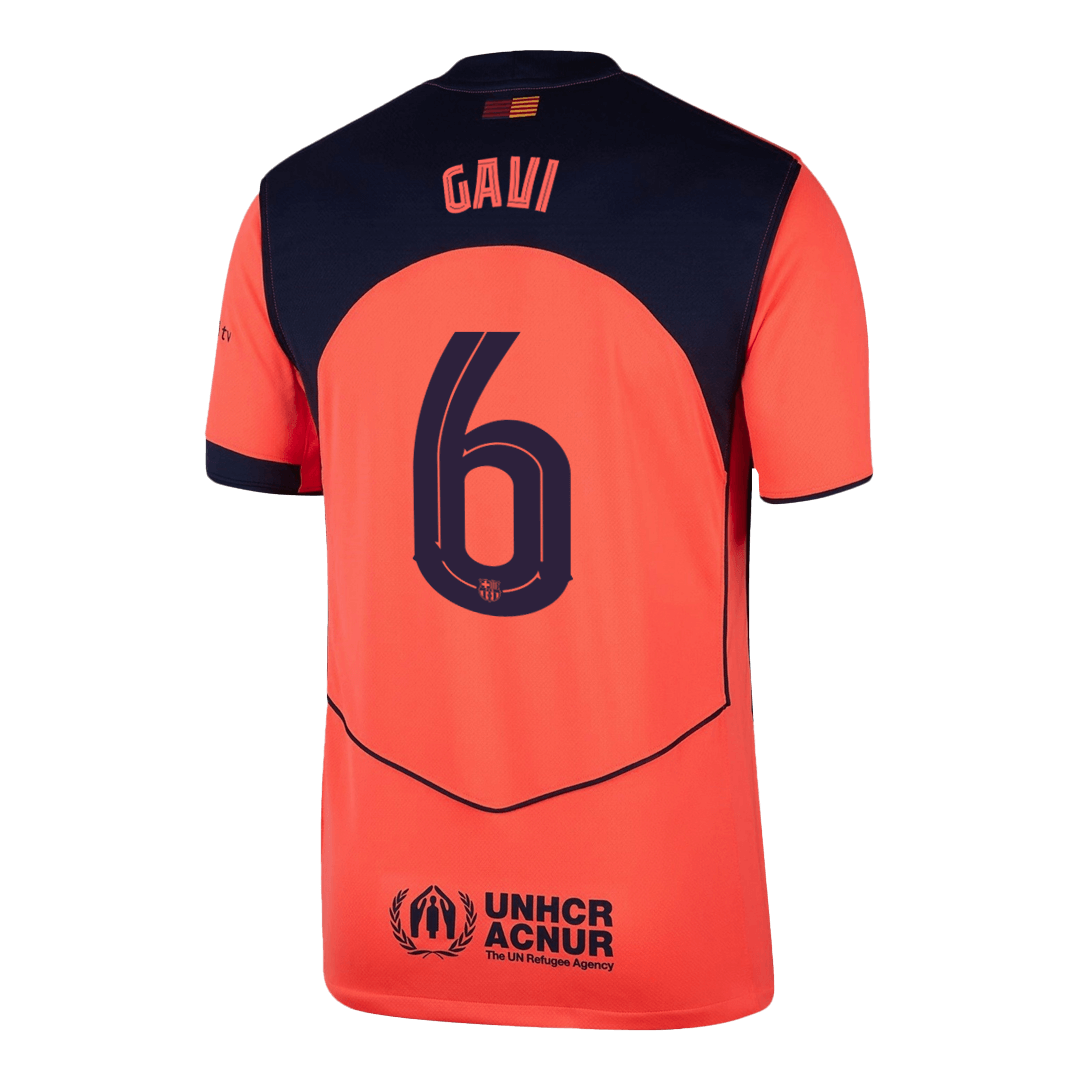 UCL Camiseta GAVI #6 Barcelona 2025/26 Tercera Equipación - Versión Hincha